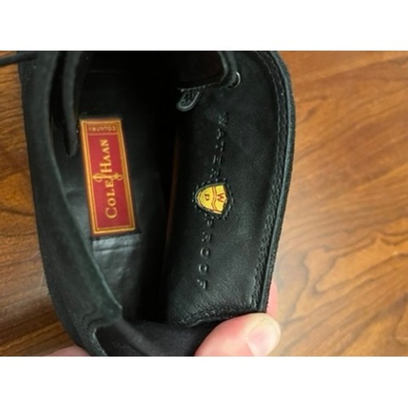 Cole Haan 8.5 B Black Suede Waterproof Chukka Boots D11149 - Picture 5 of 8